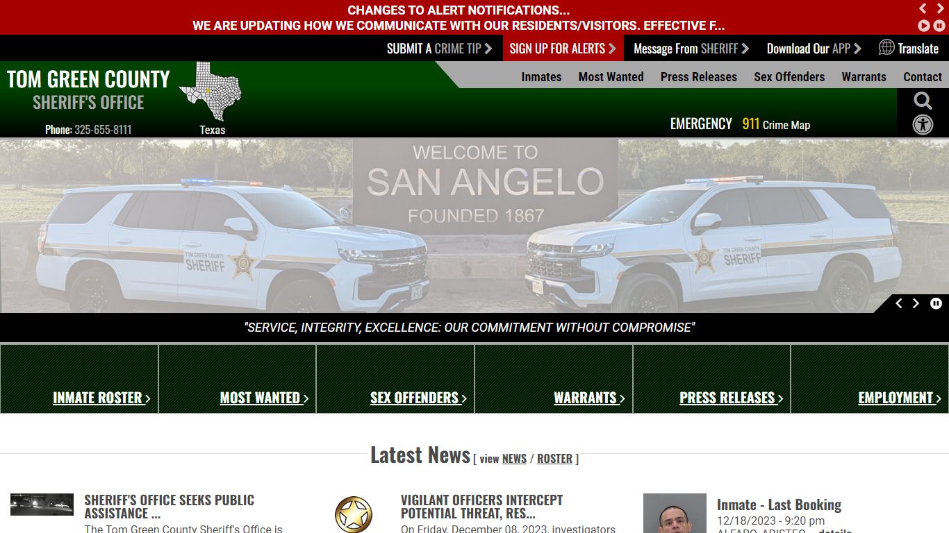 Inmate Roster (503) - Tom Green County Sheriff