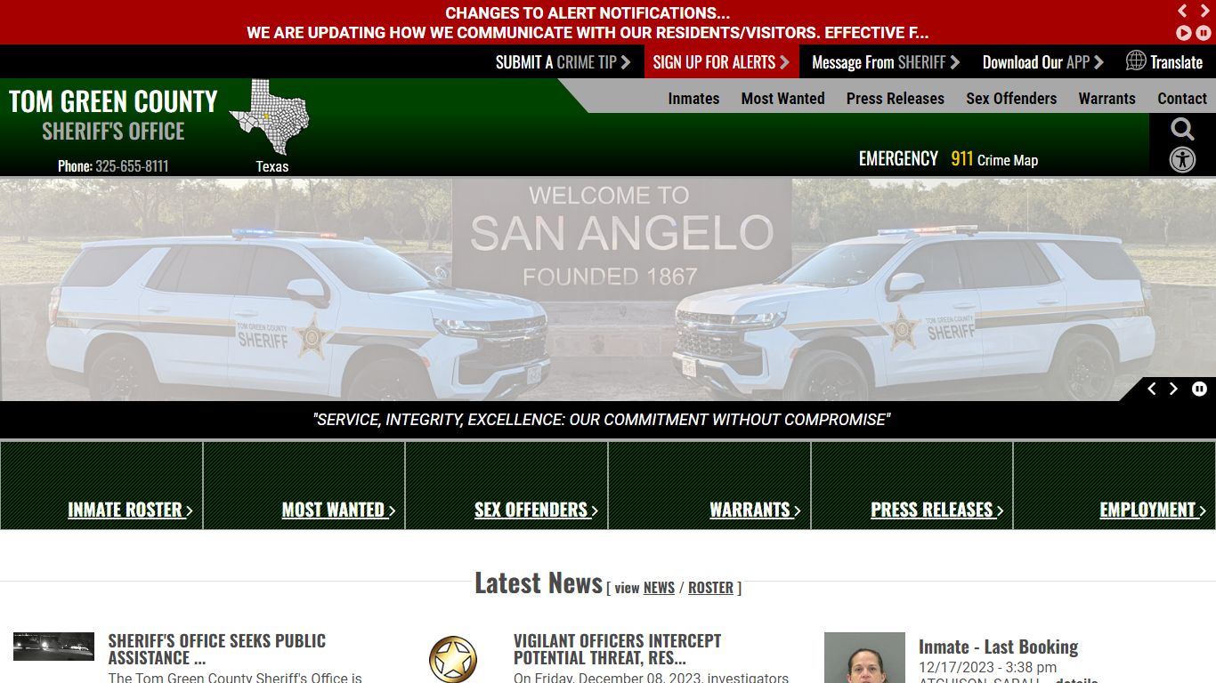 Inmate Roster (6) - Tom Green County Sheriff